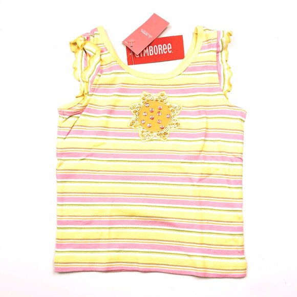 NWT Gymboree Girl Sequin Pocket Capri & Stripe Sunflower Tank - Picture 5 of 7